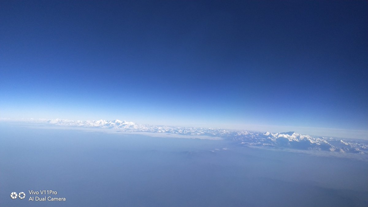 nikhil_arvind's tweet photo. Stunning view of the majestic Himalayas aboard @IndiGo6E DEL -GAU-IMP. 

Right time to use the phrase learnt in Class 6 😊... Truly "awe -inspiring" !👌 https://t.co/BhEPk8hMIw