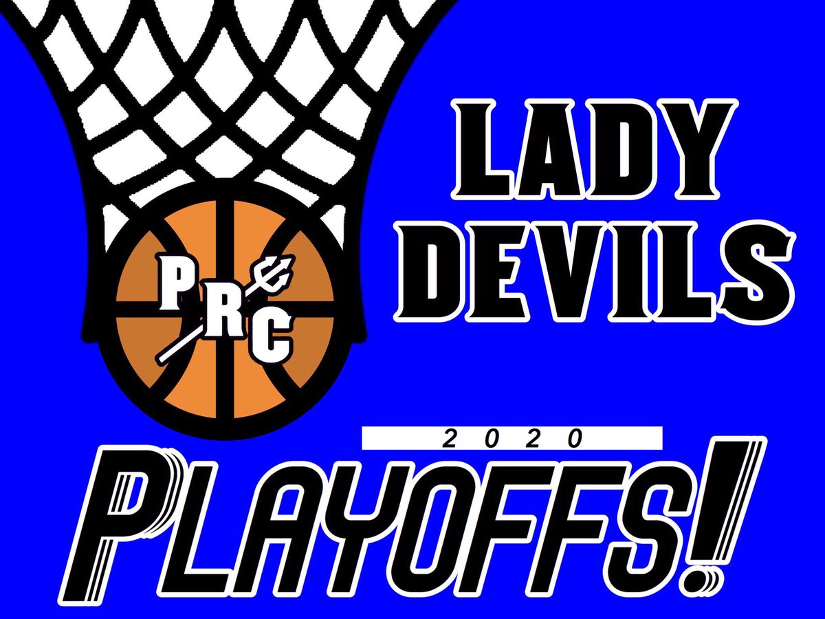 PRCathletics's tweet photo. LADY DEVILS WIN!

Final: PRC 39, Picayune 16

Lady Devils punch their ticket to the District Championship Game on Friday night, and clinch a spot in the 2020 PLAYOFFS! #PRCbasketball🏀 https://t.co/FAb3SJZIHo