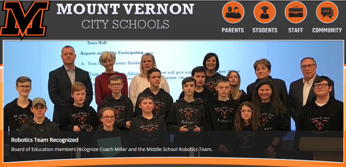 MVRobotics43050's tweet photo. #MVMSRobotics presented to the MVCSD Board of Education last night. So proud of these students. They work really hard and show so much maturity and passion for what they do. π€π€ #43050Yeet #STEM #TeamMVMS https://t.co/Z2zVnvJ7Zm