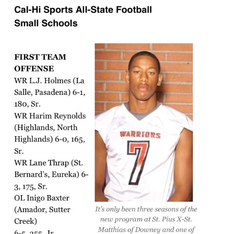 coach_scottusc's tweet photo. Congratulations Inigo Baxter of Amador High (Sutter Creek) https://t.co/hA5RHeU05k