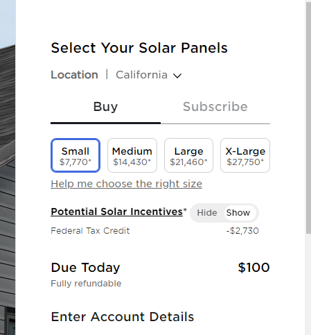 jbatraMJP's tweet photo. Hey @elonmusk @Tesla - why was the #Powerwall bundling option #removed from the #SolarDesign page? https://t.co/GDBo6McFOC