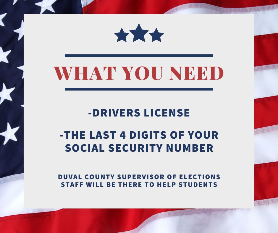 stanton2020's tweet photo. Bring your driver's license and the last 4 digits of your SSN on Thursday to register to vote! https://t.co/o6OVRtqKhq