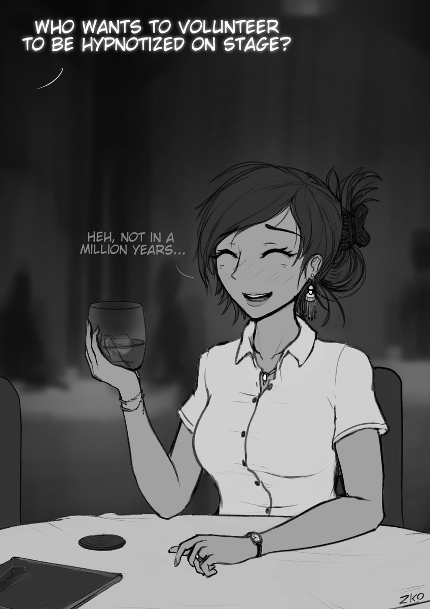 Zko on X: Woman hypnotized to volunteer from the audience during a stage  hypnosis show t.coUwRz96KPYP  X