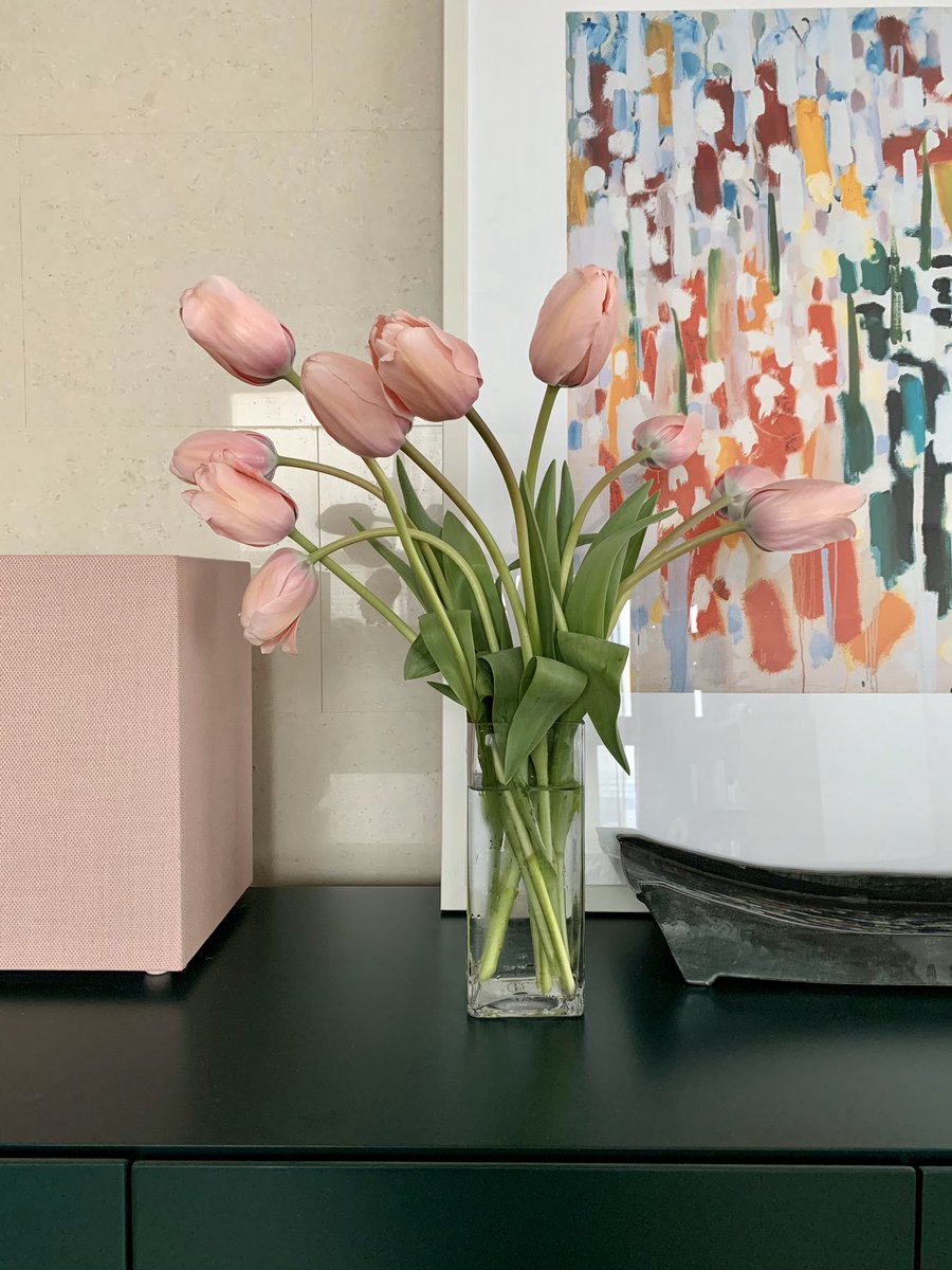 조카의 초등학교 졸업식에 가져갈 꽃 사러 갔다가 핑크색 튤립을 사왔다. 세상에 예쁜 것.🌷