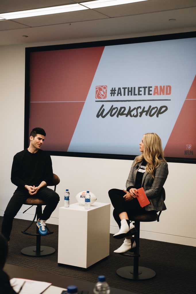Had the chance to speak to players at our #AthleteAnd workshop today about leveraging their platform using social media + how to make meaningful connections. 

It’s so inspiring to be around individuals who are putting in WORK to get where they want to go.