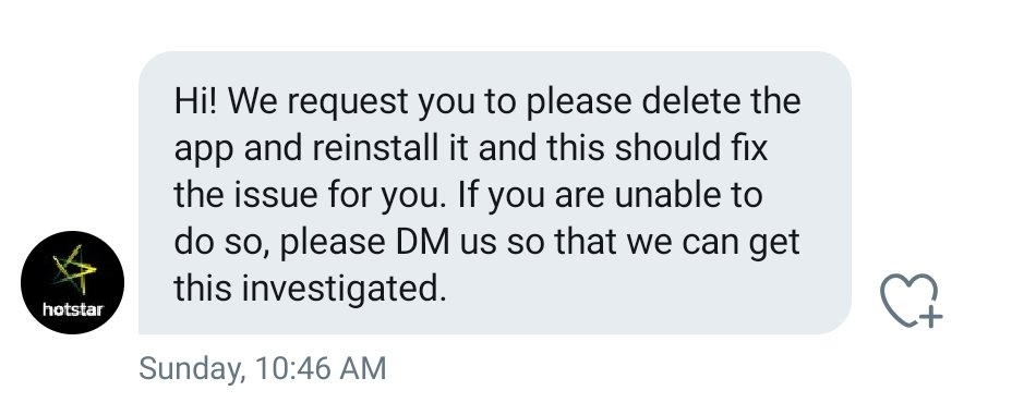iSoodSamar's tweet image. @Hotstarusa  please hire someone intelligent on your tech support team who know to fix problem not give these ideas #uninstallapp