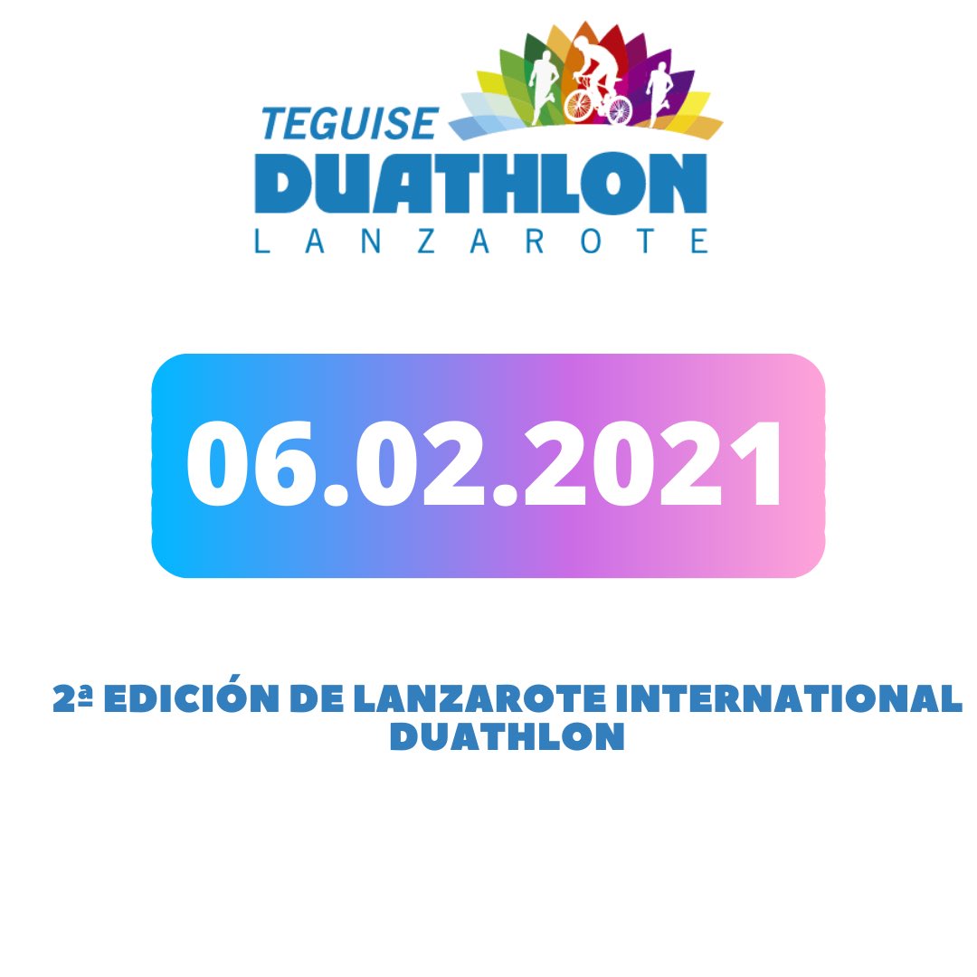 🇪🇸¡APÚNTALO EN TU AGENDA! Lanzarote International Duathlon confirma fecha de 2021 y será el 6 de febrero en Costa Teguise.

🇬🇧SAVED THE DATE! The second edition of Lanzarote International Duathlon will take place on February the 6th next year in Costa Teguise

#lanzaroteesd