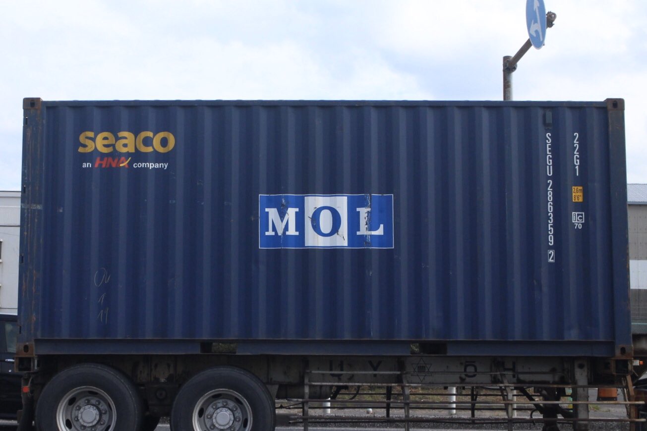 【匝瑳市八日市場】No.B-21 (ワイド幅・高さあり) アルミコンテナ 長さ約635cm×幅248cm×高さ265cmくらい 配送可 匝瑳市八日市場】No.B-21 (ワイド幅・高さあり) アルミコンテナ 長さ約