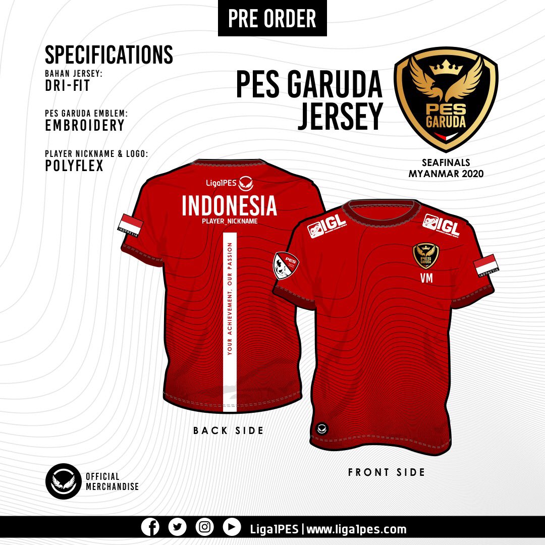 EFO_Indonesia's tweet photo. Our new jersey for SEAFinals Myanmar 2020! #PESGaruda ๐โค๏ธโค๏ธโค๏ธ https://t.co/6Jk2HqM5vq