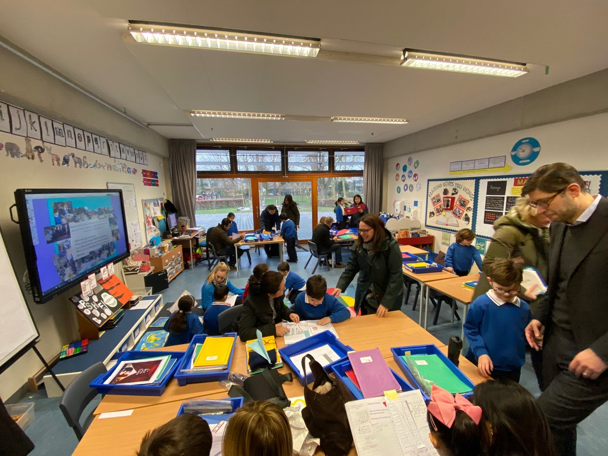 BSNJSV's tweet image. Opening morning is here! #JSVY2 have been showing their parents what they have been learning this term. Instructional writing, multiplication, division, science experiments and paper aeroplane making in DT are just a few areas of learning that the children have enjoyed.