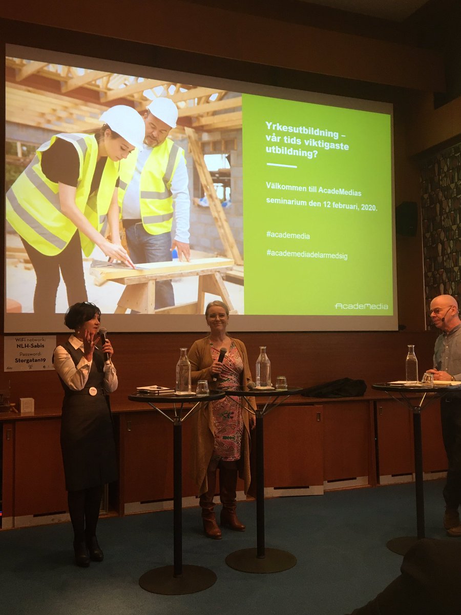 Nu startar AcadeMedias seminarium om yrkesutbildningar. Hur ska yrkesutbildningar växa och utvecklas för att möta samhällets behov? 

 #academedia
#academediadelarmedsig