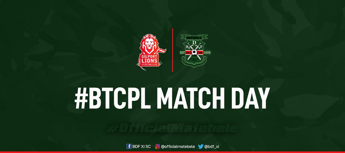 bdf_xi's tweet photo. #MATCHDAY #BTCPremiership
⚽️ | Gilport Lions SC Vs BDF XI SC
⏰ | Tonight at 1900Hrs
📍 | Molepolole Sports Complex
#OfficialMatebele #TheCamoBoys https://t.co/jGfUy1TXYF