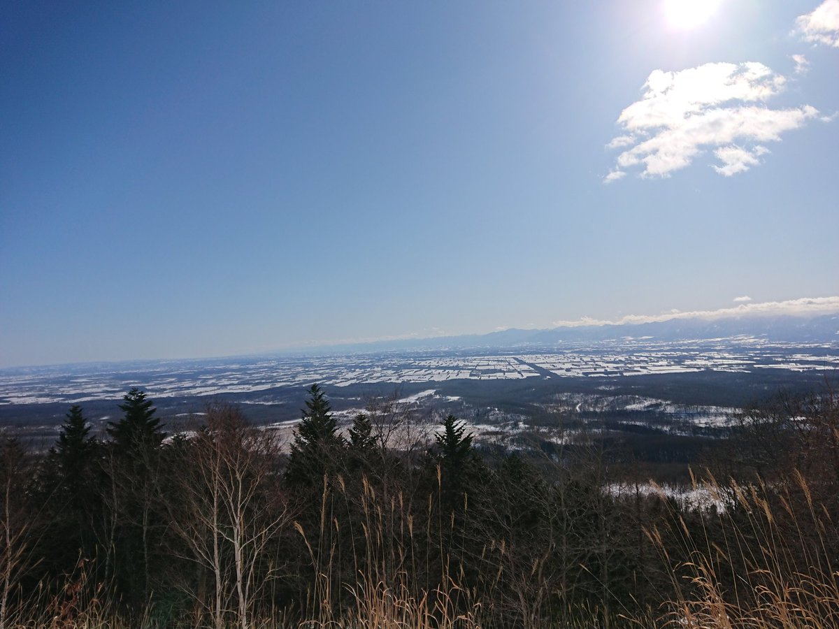 十勝総合振興局のなっちゃん隊 なっちゃん隊サポーターの菜種です 鹿追町 市街地から 然別湖 へ向かう途中 大雪山国立公園 扇ヶ原展望台 からは 十勝平野や日高山脈が一望できます この日 展望台には先客のエゾシカが 十勝の豊かな自然が感じられ