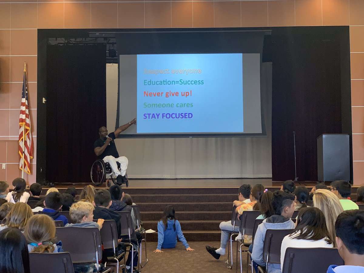 SolanaPacific's tweet image. Ability Awarenss Week kicked off at SP with Samuel Nehemiah’s inspirational message and beautiful voice. We are continuing to learn about our differences and unique abilities that make us all special! #sbsdedu #sbsdsp