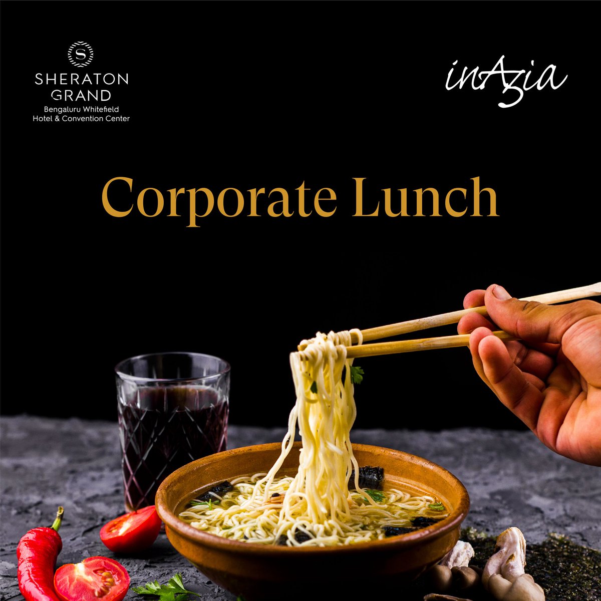 sheratonBLRSW's tweet photo. Enjoy a wide range of Pan Asian delicacies during your lunch break or catch up with your clients over a hearty meal with our Corporate Lunch promotion at InAzia.
For reservations call +91 95139 82014 #corporatelunch #panasiancuisine #InAzia #SheratonGrandWhitefield https://t.co/t8LqpzcWO2