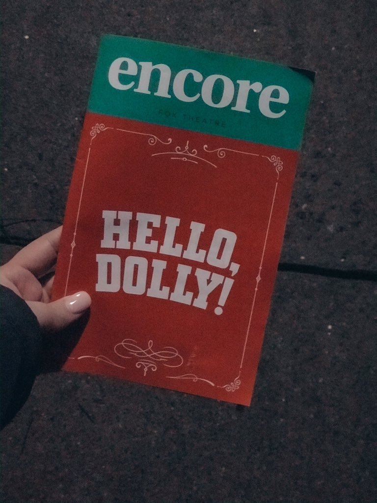 If you have a chance to see <a href="/HelloDollyBway/">Hello, Dolly! on Tour</a> at <a href="/TheFoxTheatre/">The Fox Theatre</a> do it cause like WOW. It good.
