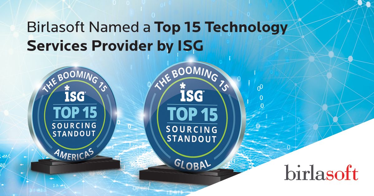 birlasoft's tweet image. #AnalystRecognition | Birlasoft was listed among the leading providers in the #Booming15 category, both globally and for the Americas region, based on #AnnualContractValue (ACV) won over the last 12 months, according to the 3Q 2019 Global #ISGIndex™. buff.ly/3bzy9Rt