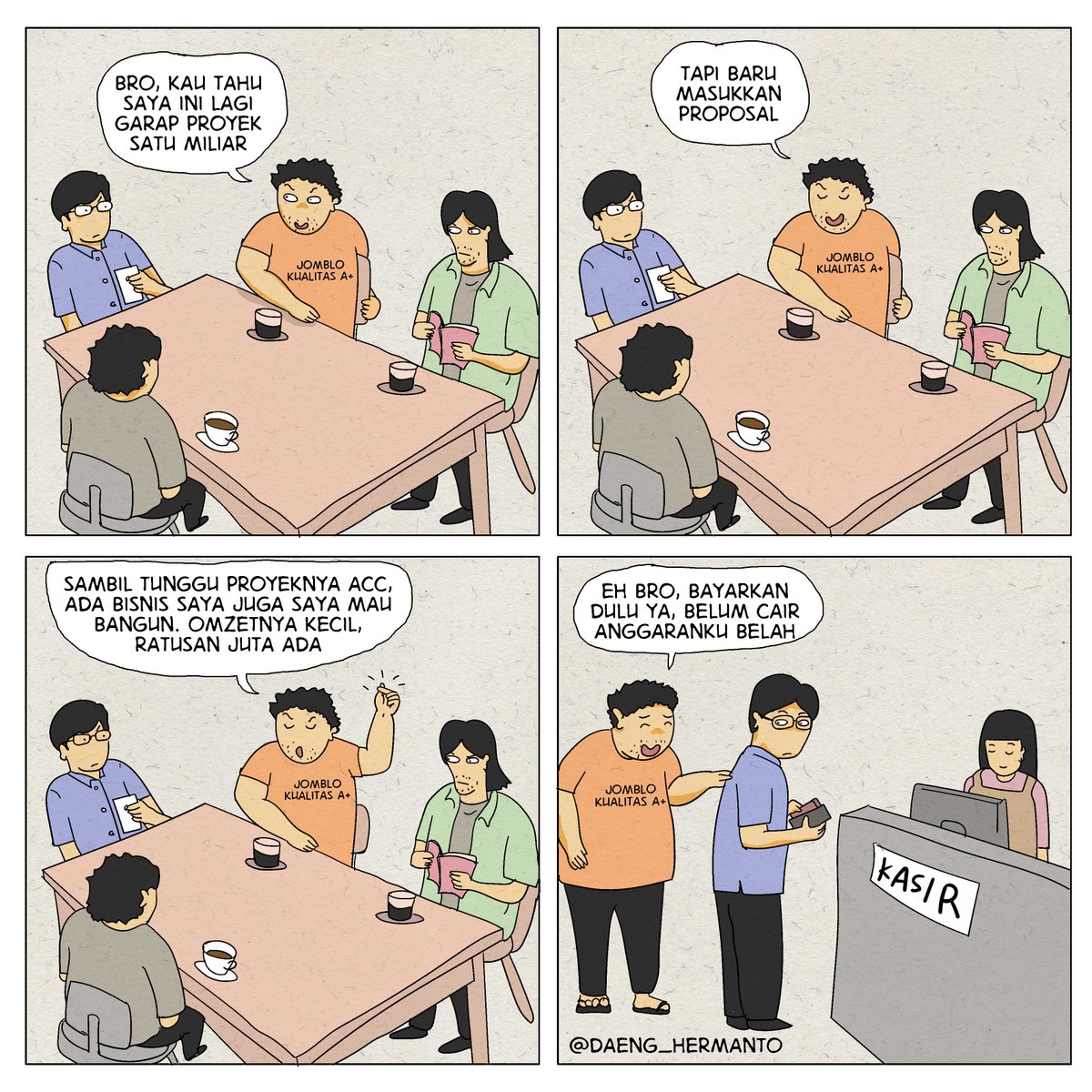 daeng_hermanto's tweet photo. Bicara miliar miliar pas di kasir ... ada yg begini?
#daeng_hermanto #komikanu #komikinajah #komiksulsel #komiklokalindonesia #komiklokal #inikomik @komikanu @komikin_ajah @komik.zero @inikomik_ @dagelan https://t.co/0QEg7RD5XH