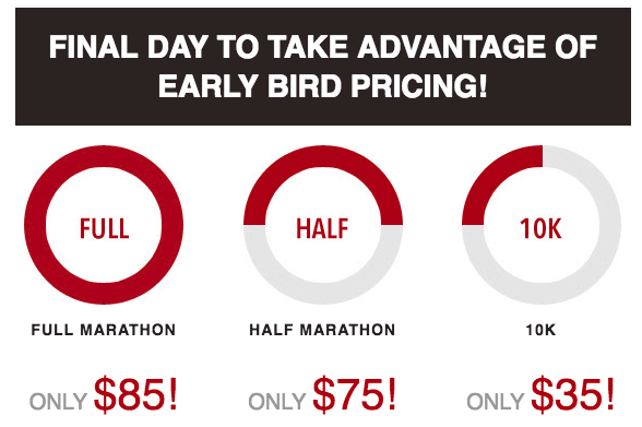 CarleeMcDot's tweet photo. Today is the FINAL DAY to take advantage of the EARLY BIRD pricing for the 2021 @MesaMarathon. If you want to run the TENTH ANNIVERSARY, register now for the LOWEST pricing! #RunMesa https://t.co/jDXM5w5odY