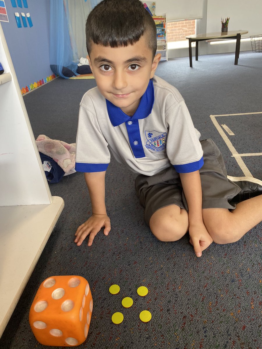 We are learning so much already in KO! Today we had to roll a dice and represent the number using our counters <a href="/fairvaleps/">FairvalePS</a>