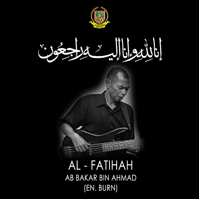 Seluruh warga <a href="/relamalaysia/">RELA Malaysia</a>
mengucapkan salam takziah kpd ahli keluarga En. Ab Bakar bin Ahmad, anggota Kombo RELA yg baru kembali ke rahmatullah sebentar tadi.  Semoga roh allahyarham ditempatkan bersama para solihin. Al-Fatihah.