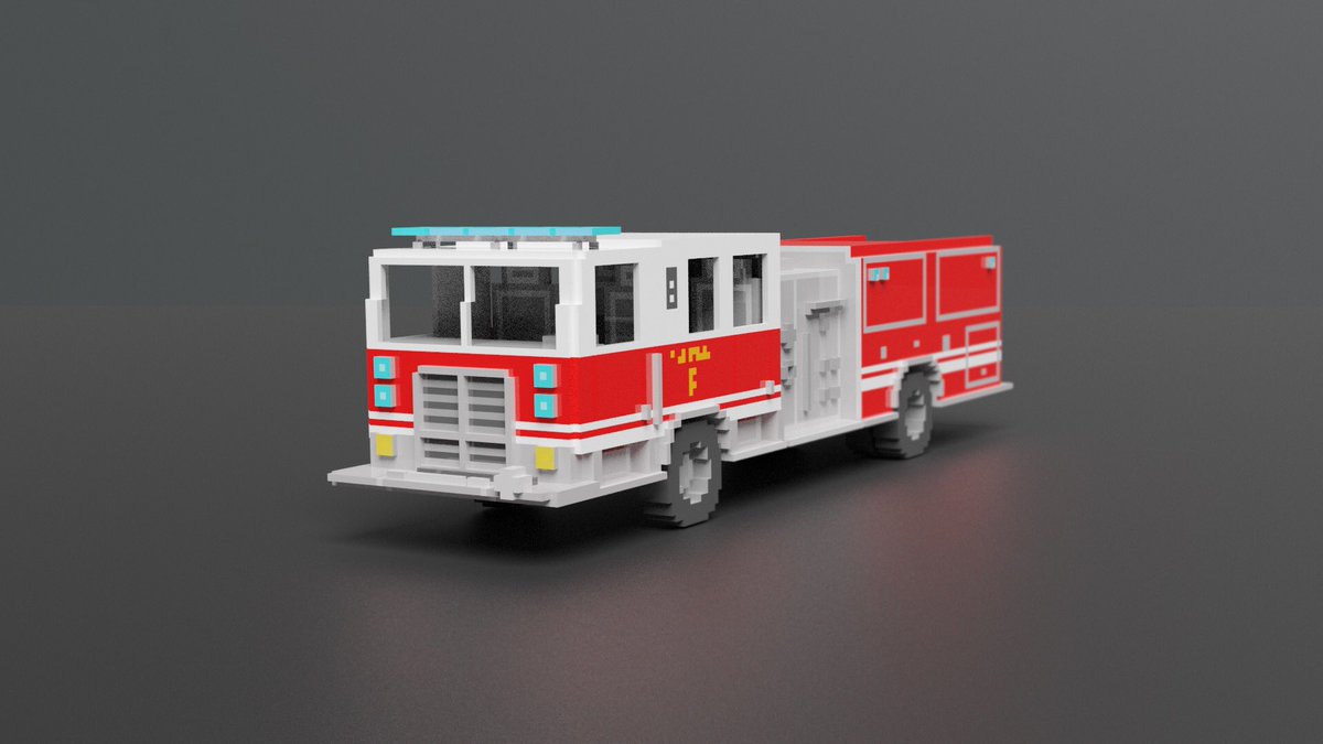 Bansheeez's tweet photo. Fire trucks i did for Fairbanks Fire Station. 
Some of my first models ever ! Enjoy 👍

Made on @blockbench https://t.co/hYSHJUTkg8