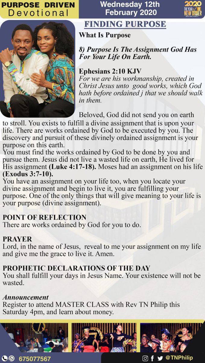 TNPhilip's tweet image. GOD HAS AN ASSIGNMENT FOR YOUR LIFE.
ARE YOU AWARE OF IT?