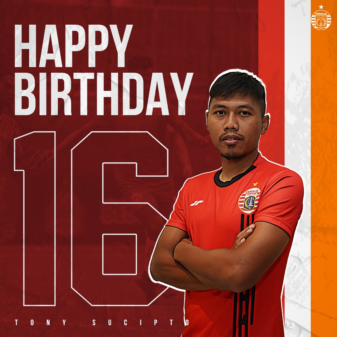 Selamat ulang tahun pemain serba bisa!

Tony.. Sucipto.. !

#PersijaJakarta