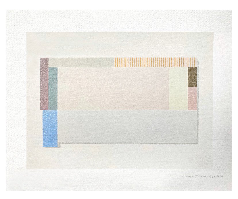 Something new. #handdrawn #screenprint #geometric #mutedcolours #abstractart