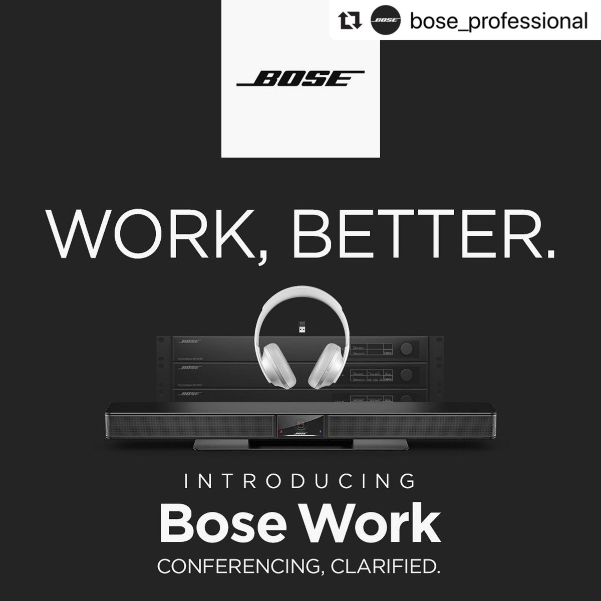 BOSE WORK
Herkesin daha fazla duymasına, daha fazla görmesine, daha fazla anlamasına ve daha iyi çalışmasına yardımcı olan çözümler.
•
•
•
#bose #bosepro #boseprofessional #conferencingclarified #conferencing #remotework #workfromhome #workfromanywhere #bosework #videobar