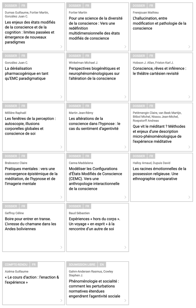 introspection's tweet photo. 📗 Notre dossier "Les états modifiés de conscience en question: anciennes limites et nouvelles approches" coordonné avec @Martin_FortierD &amp; Juan Gonzáles est à présent en #OpenAccess! https://t.co/mdMcikMDMj https://t.co/8oiWRcq2mW