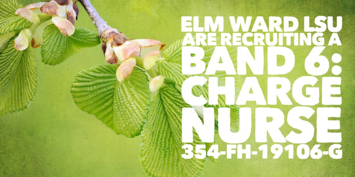 Are you keen to take the next step in your career path? Our low secure service are looking for a B6 charge nurse. We offer a generous benefits package and excellent career development opportunities. Tempted? Click jobs.nhs.uk/xi/vacancy/?va…