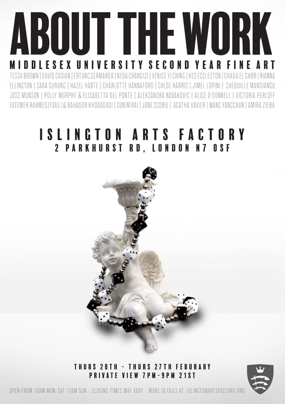 Our first exhibition of the spring season opens next week! We are looking forward to welcoming second year Fine Art BA artists to the galleries here, and we can't wait to see what they have been up to! Join us for the opening on the 21st February. <a href="/MiddlesexUni/">Middlesex University</a>