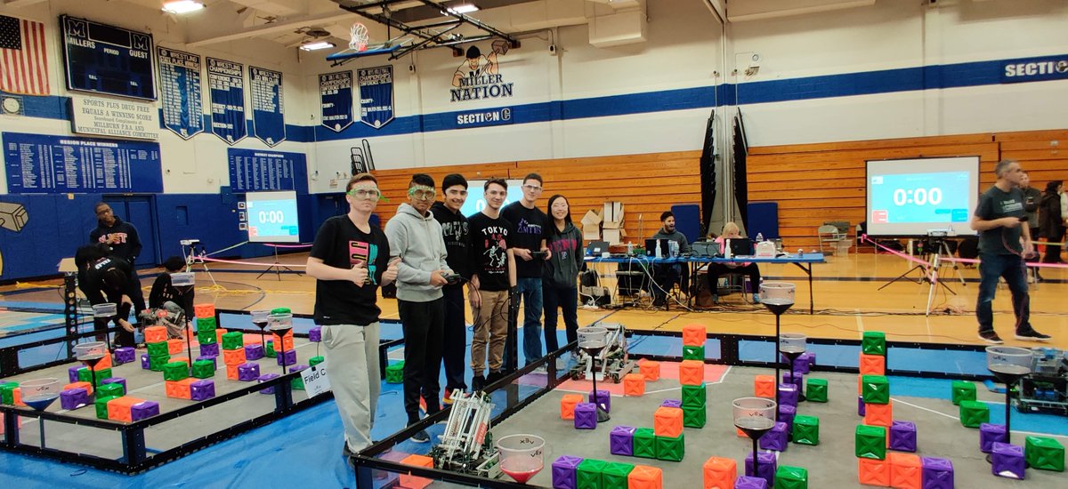 MonroeTwpHS's tweet photo. The Monroe Township High School Robotics Competition Teams have been competing in the VRC Tower Takeover Challenge this season at various locations in the state and have been improving their designs and enjoying the process of building the robots to meet the requirements. https://t.co/JStYdR8WYG