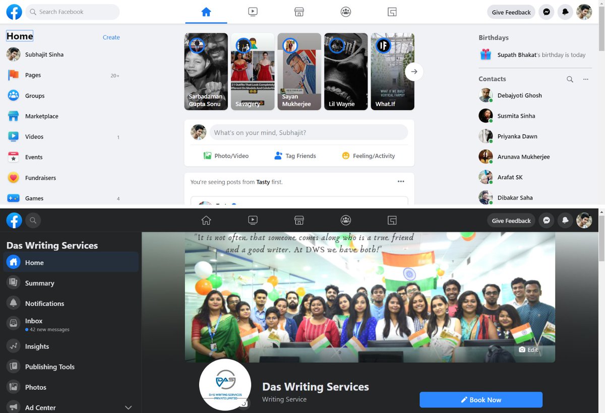 DasWritingServ's tweet image. After years of research, Facebook is launching a new desktop client with a new dark mode.

#ComingSoon #facebookUI #darkmode