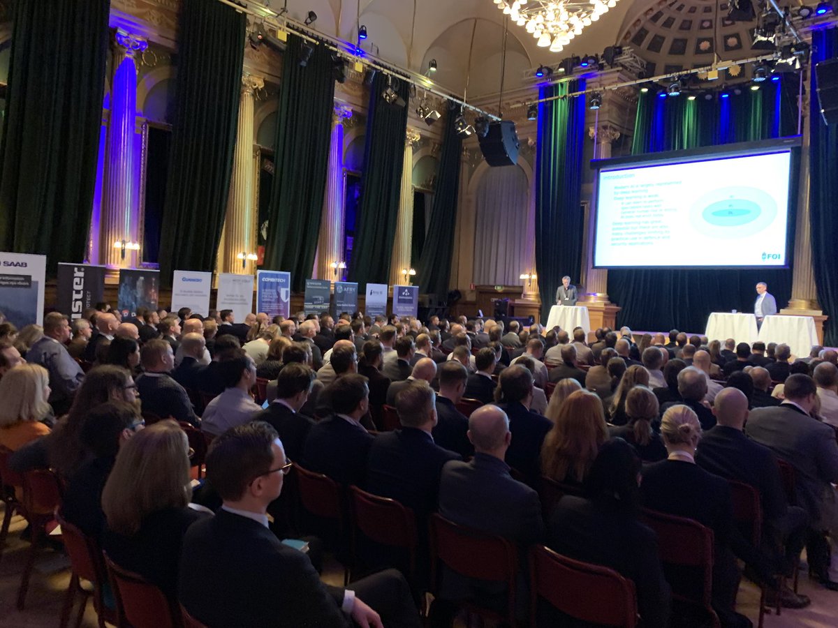 didrikbech's tweet photo. AI in Defense and Security by FOI by Phd Linus Loutsinen, presenting Deep Learning  #elmatica1 #SOFF #cybersecurity https://t.co/N4bd9TCcQq