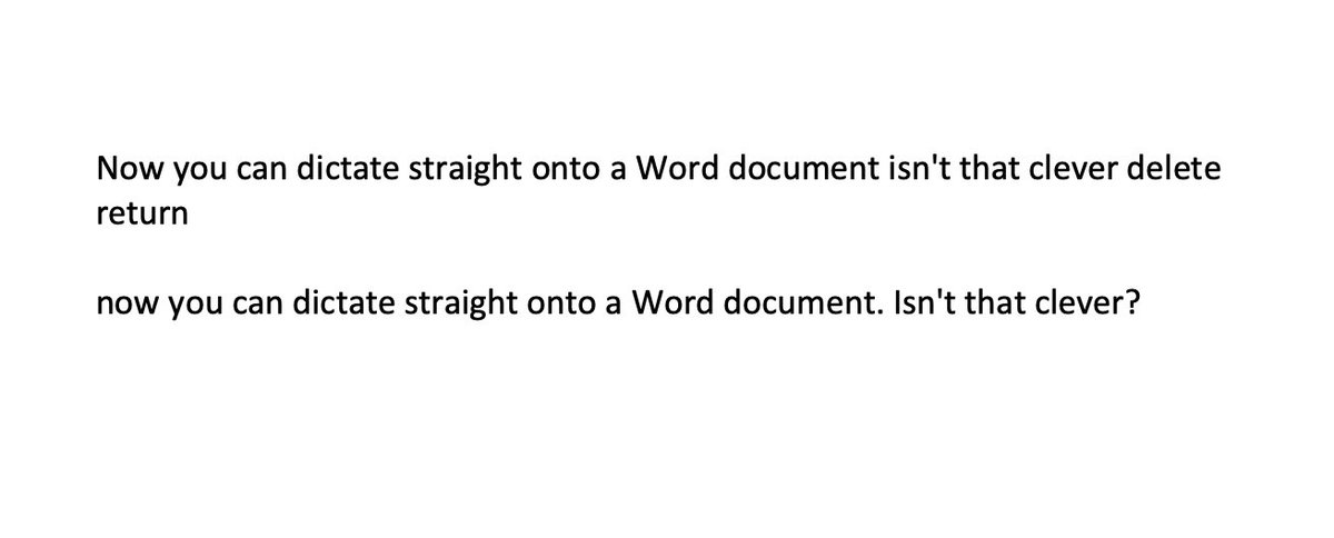 Now you can dictate straight onto a Word document! Isn't that clever?