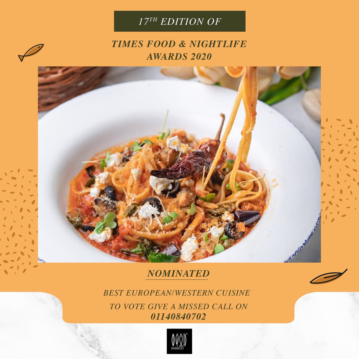 We are extremely elated to be nominated under the Best European / Western cuisine category for the Times Food and Nightlife Awards 2020. Thank you for all the love and support. Vote for your favourite Deli by giving a missed call to - 01140840702

#timesfoodawards2020