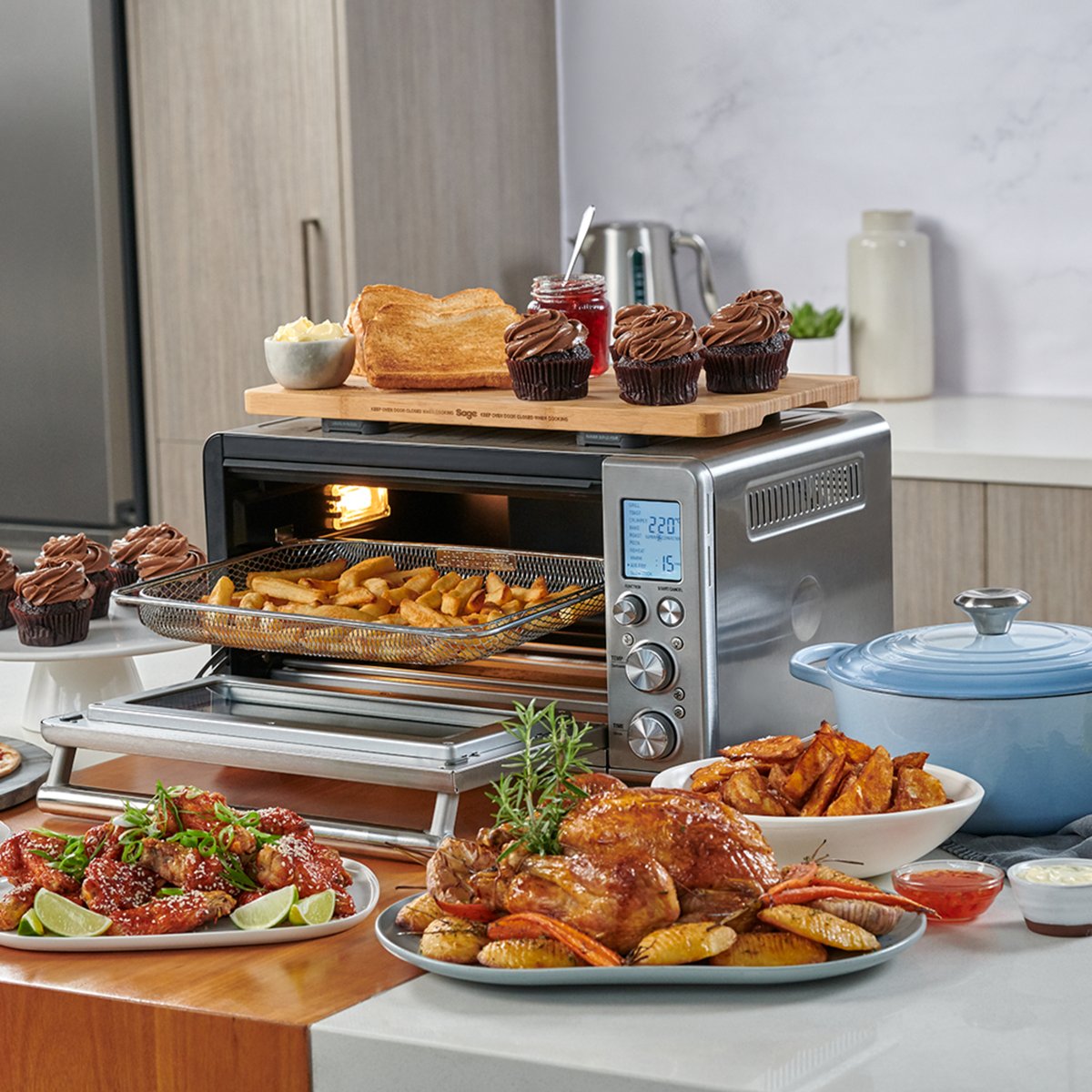 Creating mouthwatering dishes has never been easier thanks to the Smart OvenTM Air Fryer. bddy.me/38kyLID