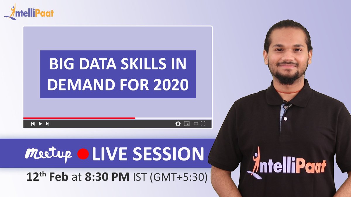 Intellipaat's tweet image. 🔴 Live Session on &quot;Big Data Skills in Demand for 2020 | Big Data Architect Roles and Responsibilities&quot; is Today, 12 Feb at 8:30 PM IST (GMT +5:30)
🔔 Set Reminder : youtube.com/watch?v=965wGE…

#bigdata #datascience #bigdataskills #TrendingNow #technology #bigdataarchitect