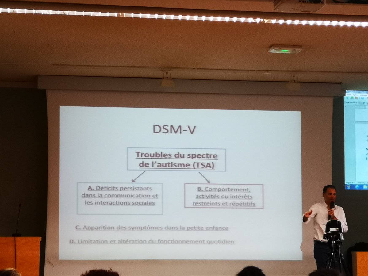 #autisme #colloque @UnivAvignon 
Dr David Da Fonseca "une personne autiste fonctionne comme un baromètre de la bienveillance de l'environnement"