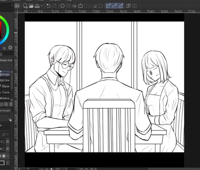 Working on the next episode, deadline is tomorrow but I'm still lining LOL 