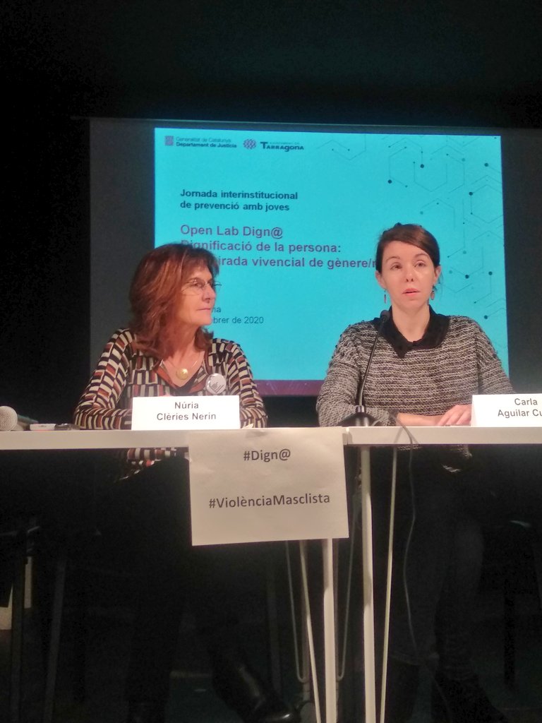 FerranEva's tweet photo. Avui a l'Open Lab Dign@, jornada interinstitucional de prevenció amb joves coorganitzada pel @justiciacat, el @cejfe i @TGNAjuntament. Dignificació de la persona: una mirada vivencial de gènere/no gènere.
#Dign@ #ViolènciaMasclista https://t.co/AS2DJfumLp