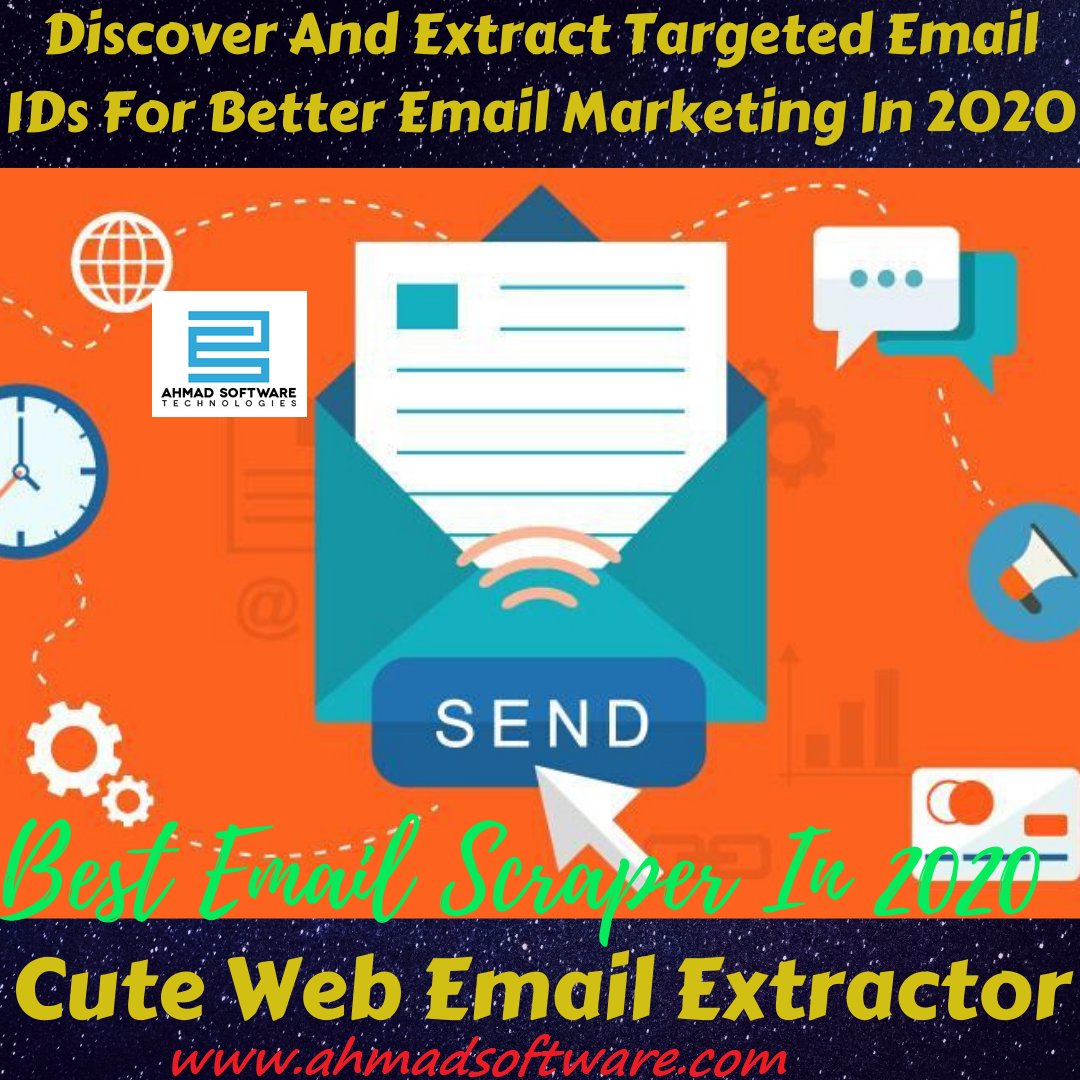 Ahmadsofttech's tweet image. Cute #WebEmailExtractor is the most trusted, fast and result-oriented #emailaddressextractorsoftware for internet email marketing, mailing list management.
ahmadsoftware.com/69/cute-web-em…
#CoronavirusOutbreak
#USA2020 
#Turkey #cashapp 
#WednesdayWisdom
#WednesdayMotivation
#FREEZAYN