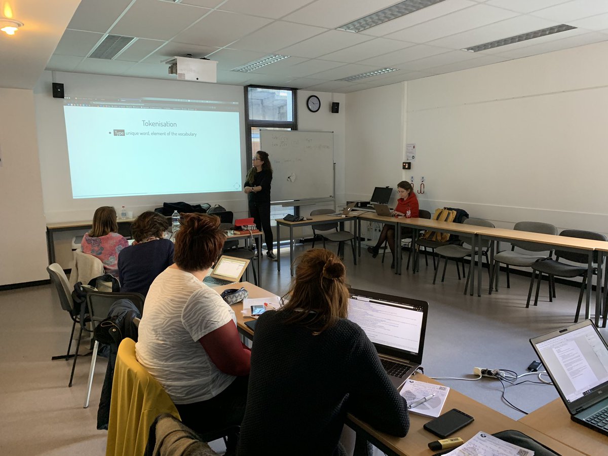 Second day of #EnExDi2020! @GretaFranzini from <a href="/ERC_LiLa/">ERC_LiLa</a> is teaching #NLP! #digitalhumanities #abcdh #dh