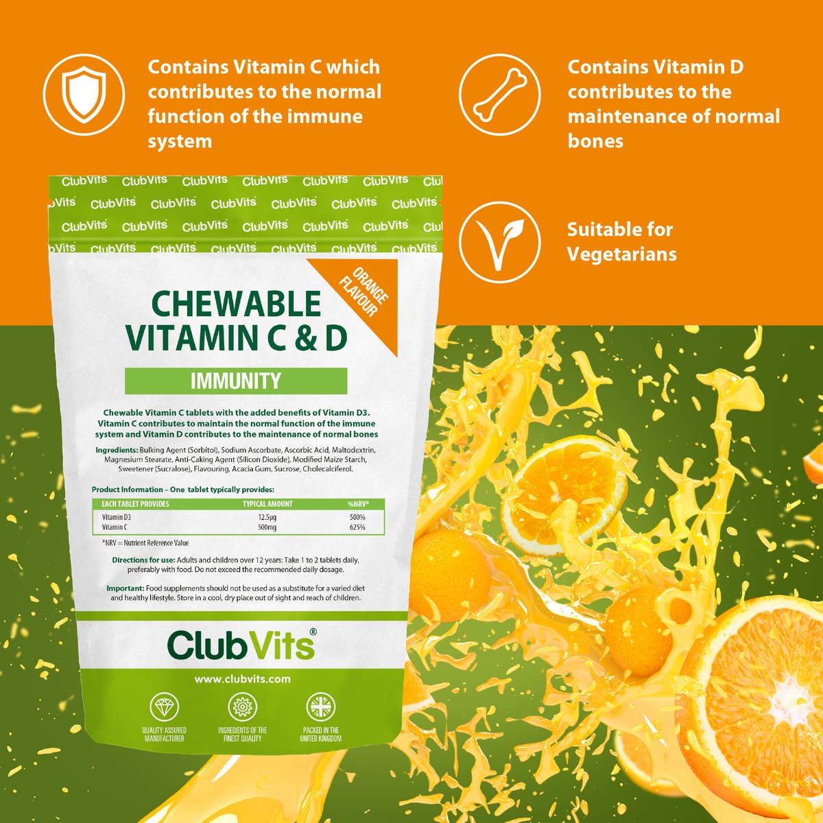 ClubVits's tweet photo. #wednesdaywisdom Did u know we have a #chewable #vitaminCandD to help with #winterwellness 🥰 it's suitable for #vegetarians and each tablet contains 12.5UG #vitaminD and 500mg of #vitaminc. #3for2 across all #vitamins on our store, plus free UK delivery! https://t.co/657LqxSuGQ https://t.co/86I8Wo0jn8
