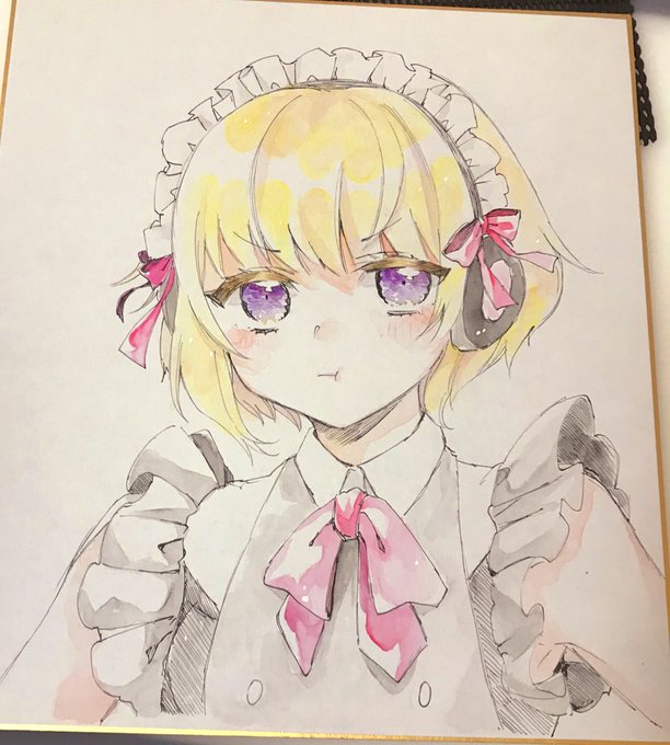 色紙を描きました 