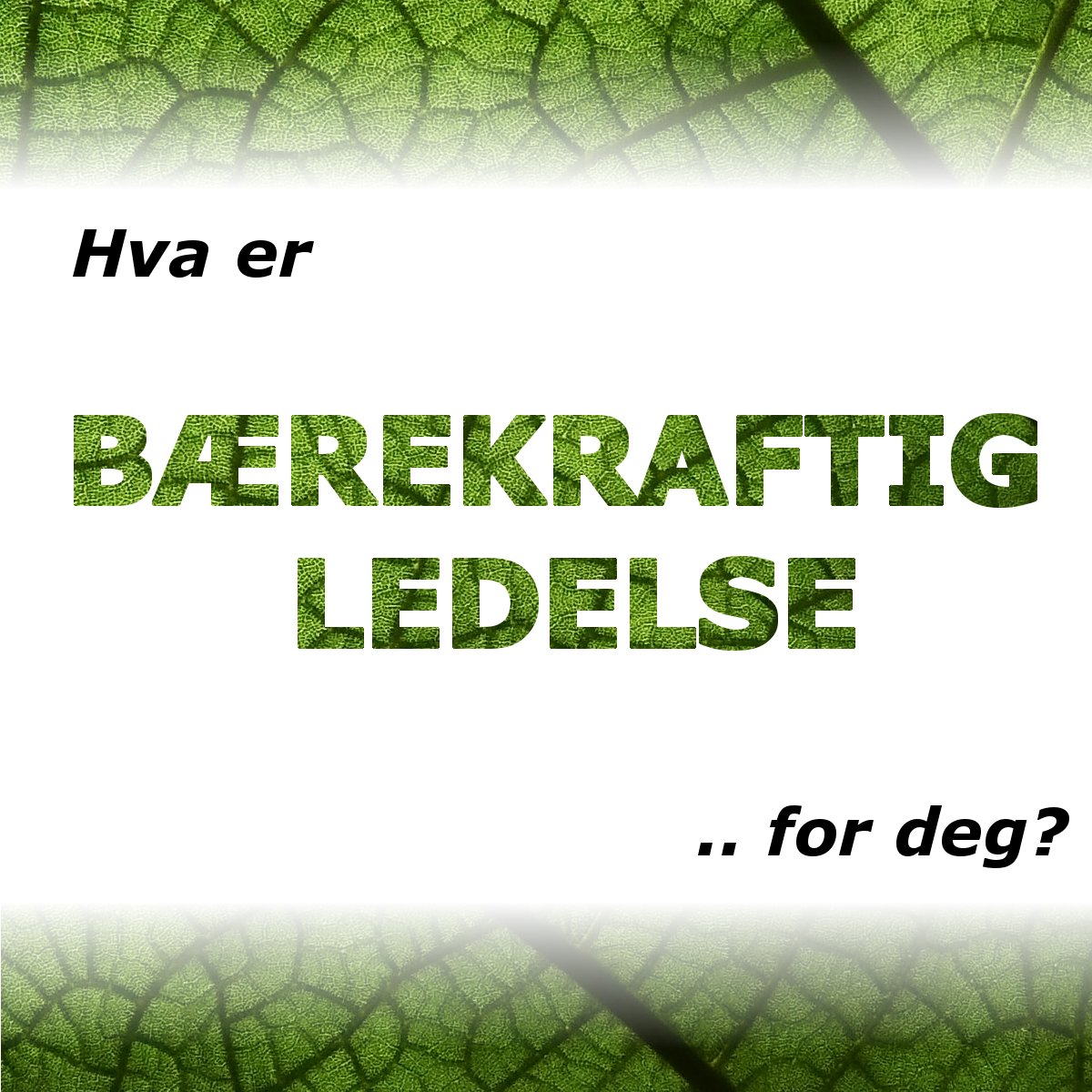 Twitter, jeg trenger innspill!
Hva er #bærekraftig #ledelse for deg? 
#Nitoleder