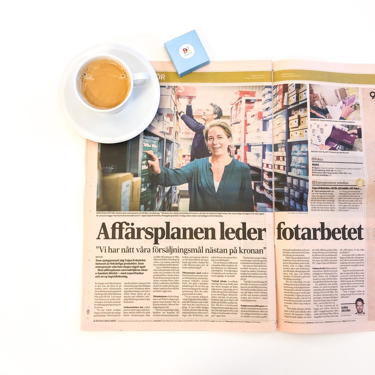 escswe's tweet photo. Dagens morgonläsning till kaffet blev den här artikeln om våra fantastiska kunder på @MinfotSe! https://t.co/73H0yTKIKi