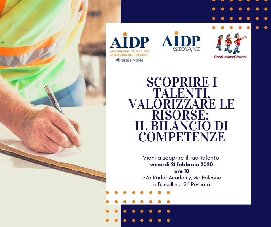 🔔Save the date per il primo evento del nostro Gruppo Giovani!! Venerdì 21 febbraio, ore 18, vieni a scoprire il tuo talento! 🦸🏻‍♀️
Per registrarsi:  aidp.it/registrazioni/… 
#aidp #aidpgiovani #crealavoeogiovani #talento #bilanciodicompetenze